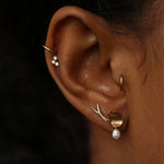 Wwake - Crossed Stick Wisp - Earrings - YUCCA, artistic jewelry for women, boutique stores near me, unique jewelry denver.