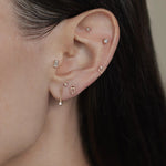Wwake - Diamond Padlock Stud Earring - Earrings - YUCCA, artistic jewelry for women, boutique stores near me.