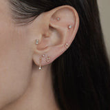 Wwake - Diamond Padlock Stud Earring - Earrings - YUCCA, artistic jewelry for women, boutique stores near me.