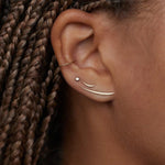 WWAKE - Stick Wisp Earring - YUCCA, minimalist fine jewelry, understated everyday jewelry, modern fine jewelry Denver.