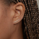 WWAKE - Stick Wisp Earring - YUCCA, minimalist fine jewelry, understated everyday jewelry, modern fine jewelry Denver.