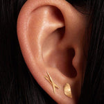 WWAKE - Smudge Wisp Earring - Earrings - YUCCA, Smudge Wisp Earring, minimalist fine jewelry, understated everyday jewelry.