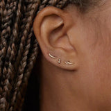 Wwake - Small Spiral Wisp Earring - Earrings - YUCCA, artistic jewelry for women, boutique stores near me.